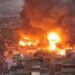 Drone Footage Shows Massive Blaze Sweeping Through Homes In Peru