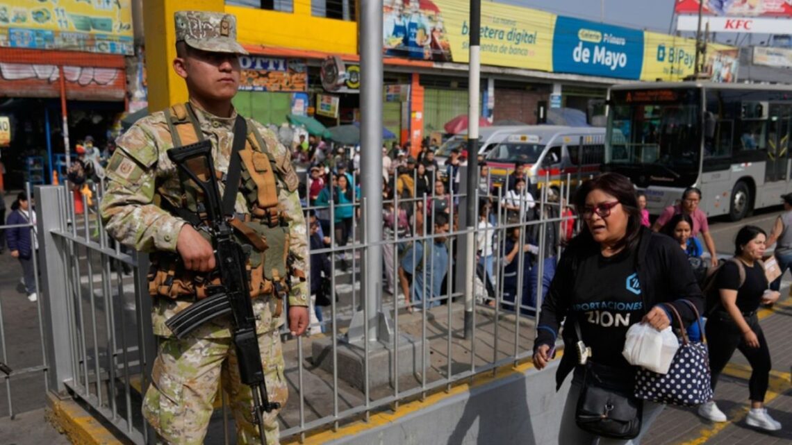Military And Police Patrol Streets Of Lima Under Emergency Decree
