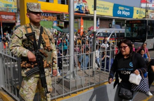 Military And Police Patrol Streets Of Lima Under Emergency Decree